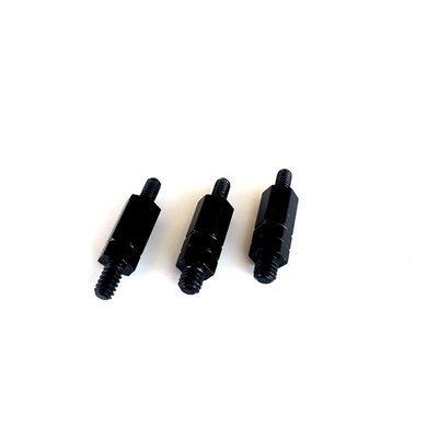 #4-40 Soporte hexadecimal con rosca de doble extremo para conexión de chasis Forjado en frío M3 10mm Electroforesis Hexadecimal negro