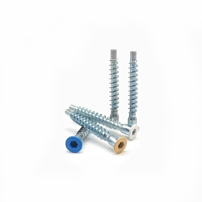 Rosca de rodillo autorroscante para gabinete de cocina Hexagonal con tornillo de madera avellanado de reparación recta