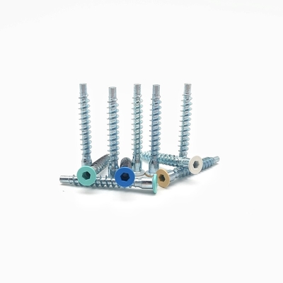 Hilo hexagonal avellanado tornillos rectos galvanizado del rodillo de los muebles de la reparación