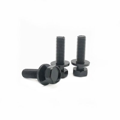 Cerrojo hexagonal de carbono de alta resistencia con almohadilla plana y tornillo combinado hexagonal de acero
