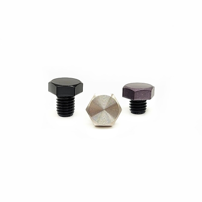 Acero inoxidable Exterior de tornillo hexagonal con dientes completos Revestido con decoración de zinc de colores