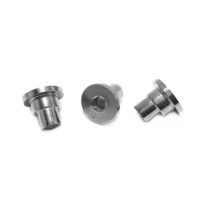No estándar Hexagonal excéntrico clavos 304 de acero inoxidable sólido de cabeza plana redonda paso conector de sujeción remachado