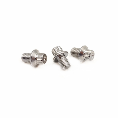 Flange no estándar tornillos hexagonales exteriores clavos de pedal de aluminio resistencia a la corrosión