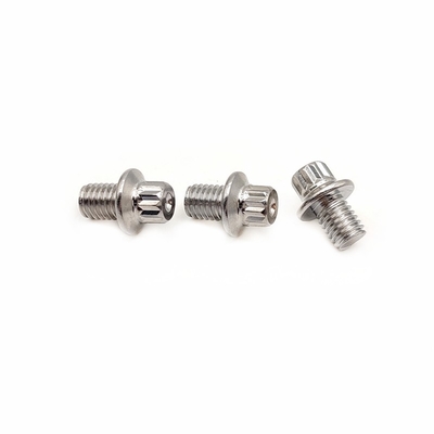 Flange no estándar tornillos hexagonales exteriores clavos de pedal de aluminio resistencia a la corrosión