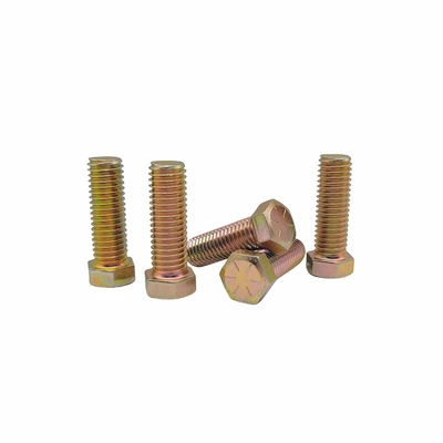 Fabrica mayorista de protección ambiental de color zinc hexágono perno electroforesis negro hexágono tornillo de dientes completos.