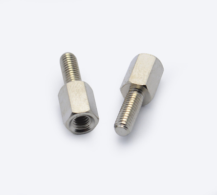 10.8mm Hex pulido #4-40 cabeza de acero tornillos de resistencia hexagonal de acero inoxidable tornillo de resistencia único