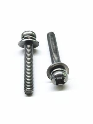 SEMS máquinas de acero al carbono tornillos de zinc aleación de níquel de acero inoxidable color original M4X16