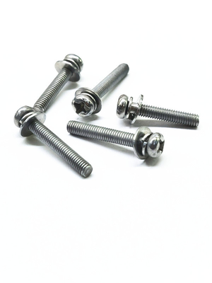SEMS máquinas de acero al carbono tornillos de zinc aleación de níquel de acero inoxidable color original M4X16