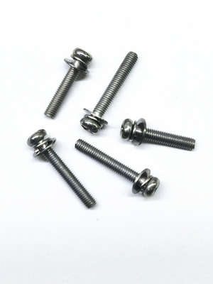 SEMS máquinas de acero al carbono tornillos de zinc aleación de níquel de acero inoxidable color original M4X16