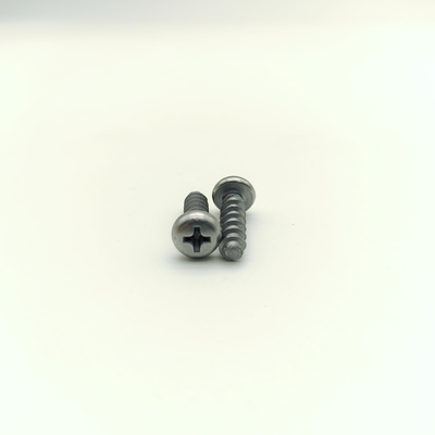 Tornillos Autorroscantes de Cabeza Botón Tipo B, Zincados, para Chapa Metálica y Electrónica, con Punta Romba y Ranura Phillips