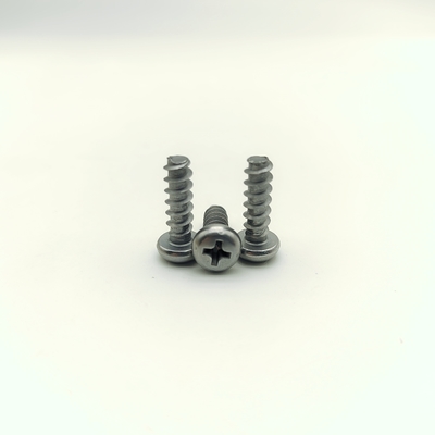 Tornillos Autorroscantes de Cabeza Botón Tipo B, Zincados, para Chapa Metálica y Electrónica, con Punta Romba y Ranura Phillips