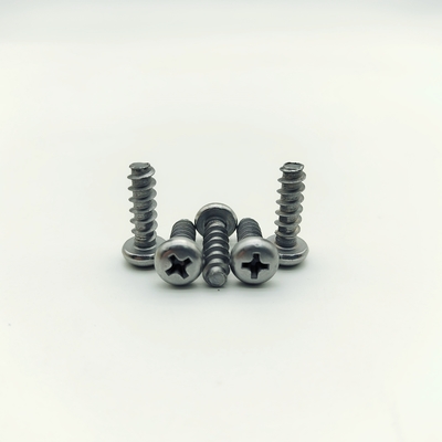 Tornillos Autorroscantes de Cabeza Botón Tipo B, Zincados, para Chapa Metálica y Electrónica, con Punta Romba y Ranura Phillips
