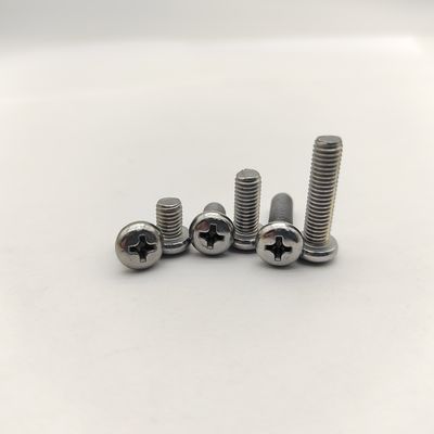 Tornillos de máquina con cabeza redonda Phillips de acero inoxidable 304 A2-70 DIN 7985