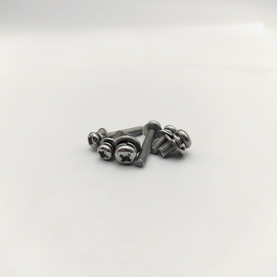 Tornillos de cabeza redonda Phillips con arandelas de seguridad, zincados M4-M12