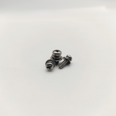 Tornillos de cabeza redonda A4-70 de acero inoxidable con arandelas de seguridad 316