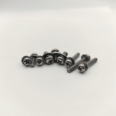Tornillos de cabeza plana Phillips con arandelas de seguridad, zincados, con arandela elástica + arandela plana incluidas, anti-aflojamiento M4-M12