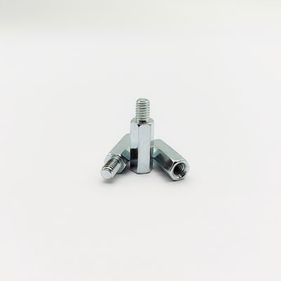 Tornillo separador hexagonal macho-hembra de alta resistencia - Grado industrial - Cincado azul - M4 a M10