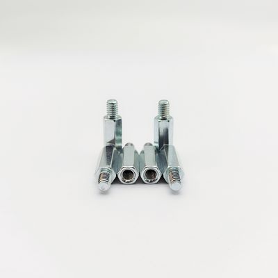 Tornillo separador hexagonal macho-hembra de alta resistencia - Grado industrial - Cincado azul - M4 a M10