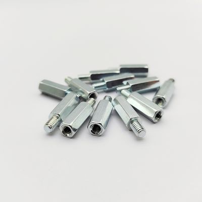 Tornillo separador hexagonal macho-hembra de alta resistencia - Grado industrial - Cincado azul - M4 a M10