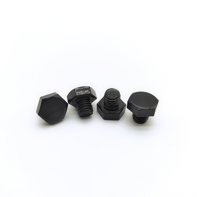 Tornillo hexagonal M8x1.25mm de acero inoxidable 12.3mm negro electrochapado