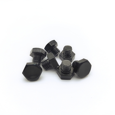 Tornillo hexagonal M8x1.25mm de acero inoxidable 12.3mm negro electrochapado