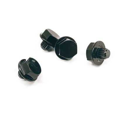 La rueda de SUS304 Chrome clava 3.25g el peso, rueda clava HEX12.5x13.2 negro