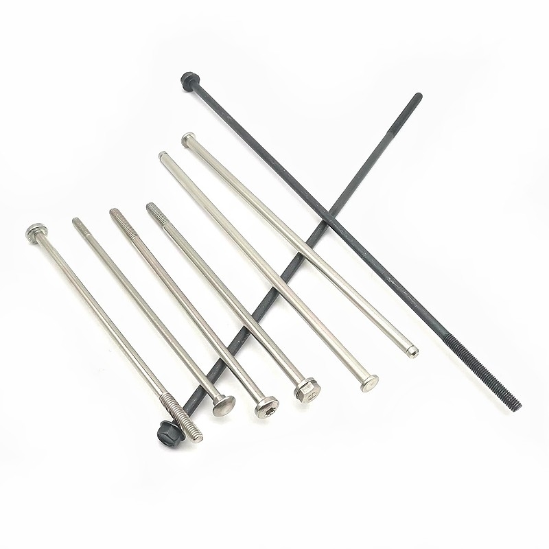 Máquina larga tornillo extra largo del motor rotor soporte con extendida hexágono cerrojo de la brida y externa