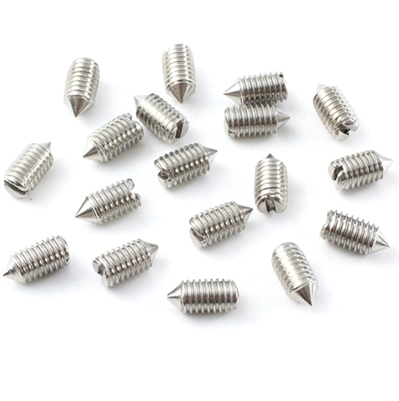 Venta directa de fábrica de acero inoxidable 304 con ranuras de punta de juego de tornillo máquina medidor tornillo de agujas