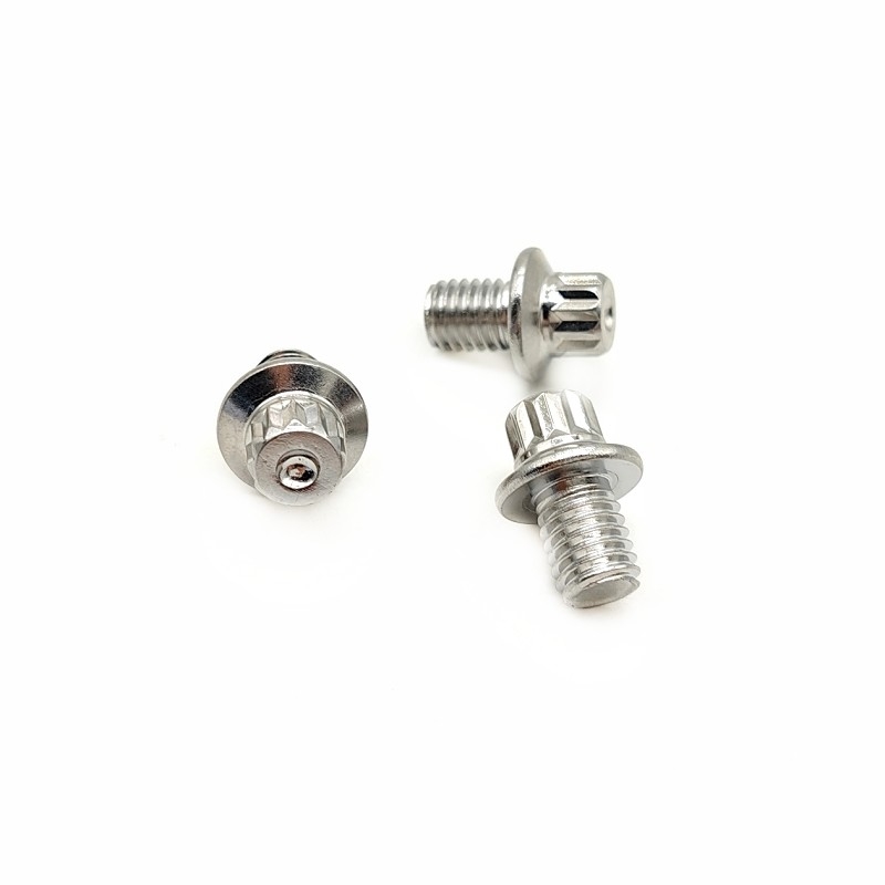 Flange no estándar tornillos hexagonales exteriores clavos de pedal de aluminio resistencia a la corrosión