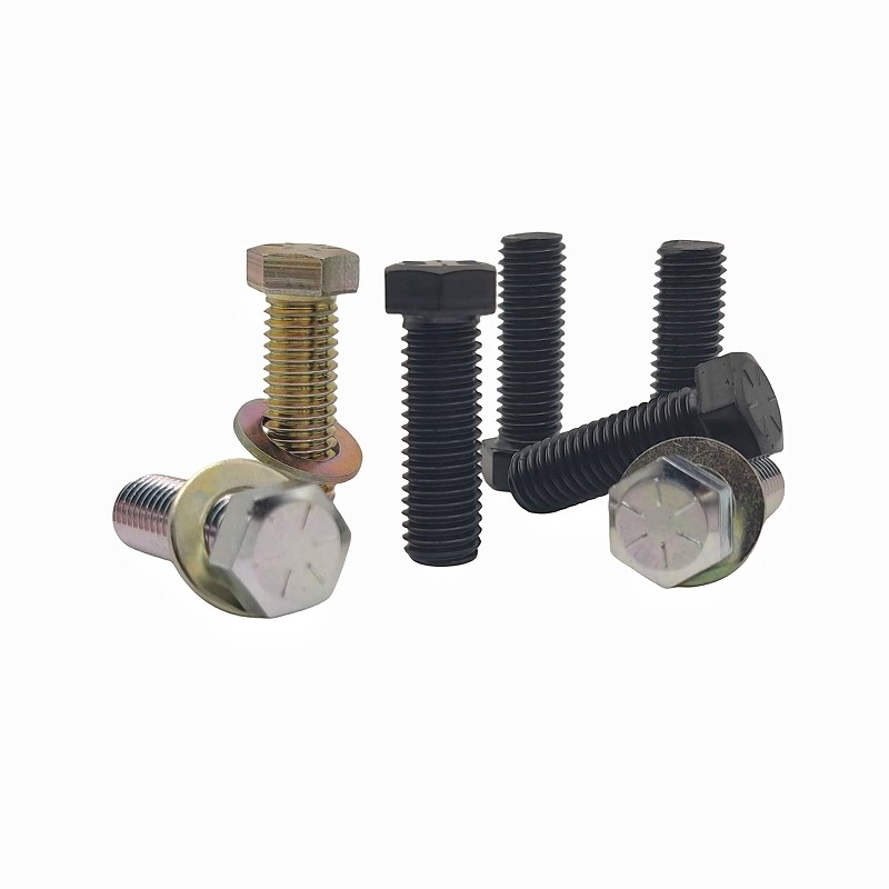 Acero inoxidable 304 Exterior de tornillo hexagonal revestido con protección ambiental Color zinc de hilo completo Cerrojo de cabeza hexagonal