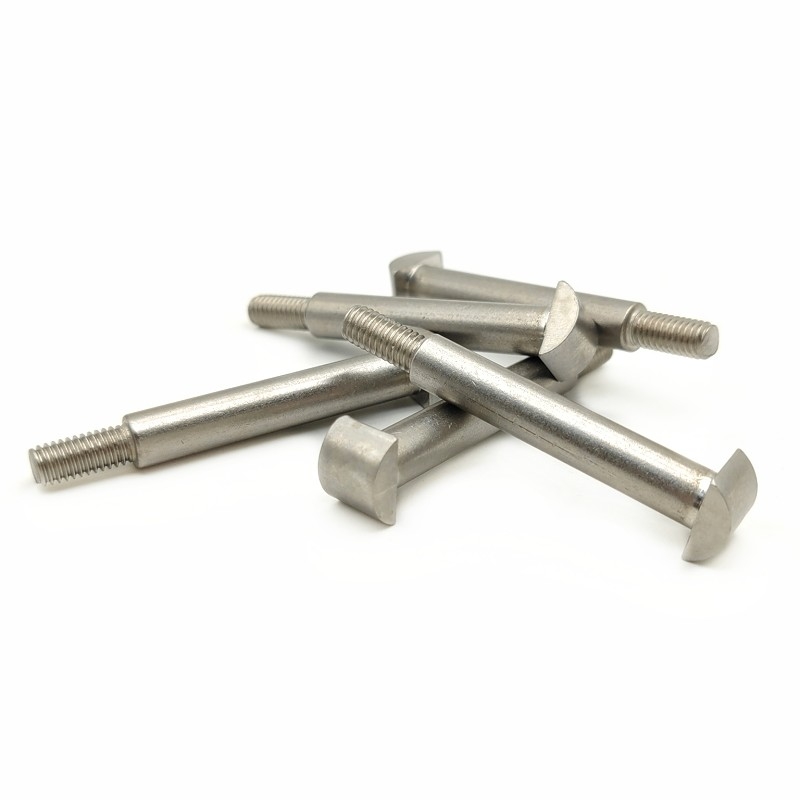 Fabricantes de acero inoxidable personalizado tornillos de paso en forma de T perno en forma de T con superficie curva