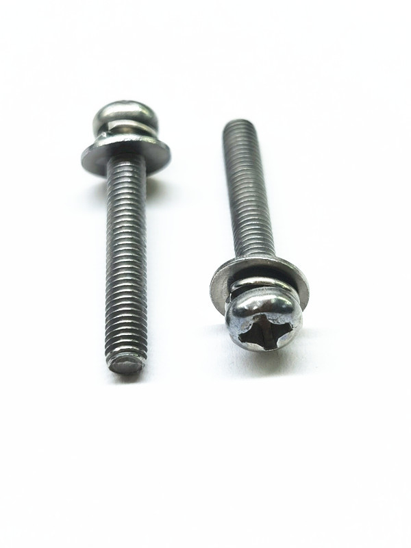SEMS máquinas de acero al carbono tornillos de zinc aleación de níquel de acero inoxidable color original M4X16