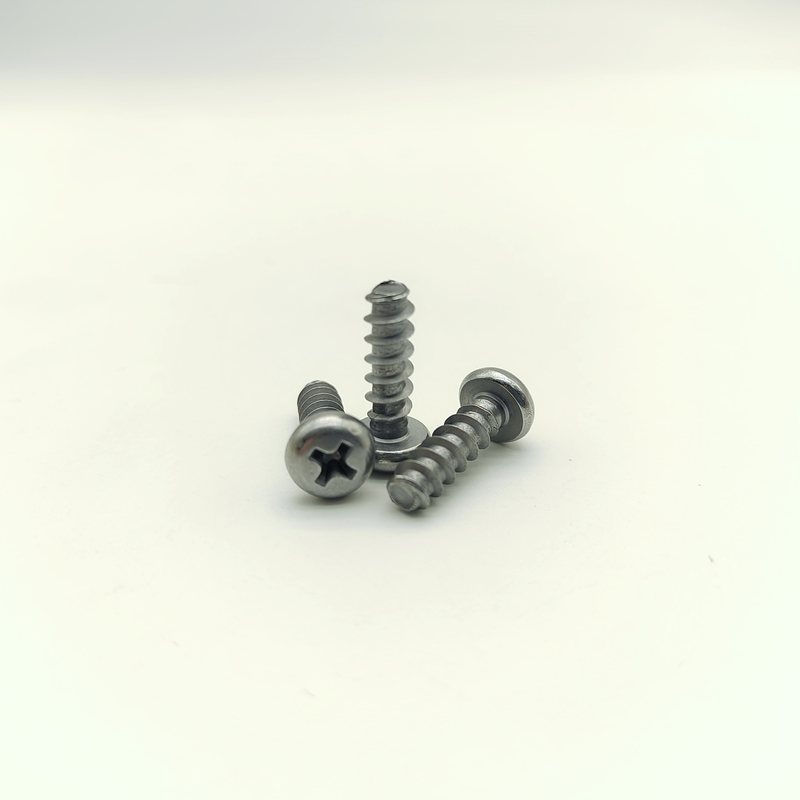 Tornillos Autorroscantes de Cabeza Botón Tipo B, Zincados, para Chapa Metálica y Electrónica, con Punta Romba y Ranura Phillips