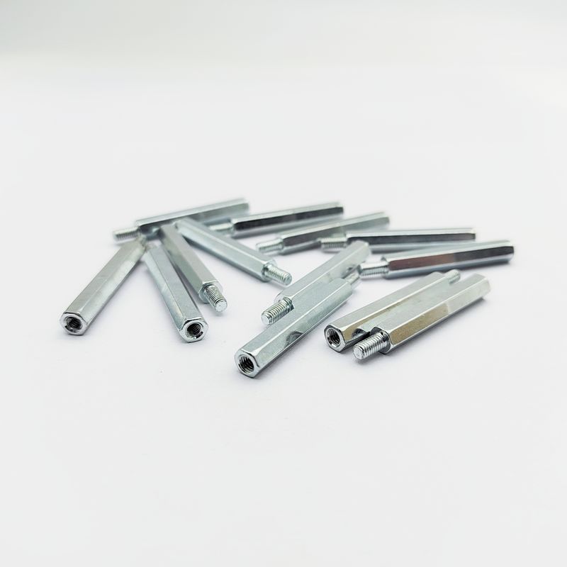 Separador hexagonal de acero inoxidable A4-80 M3-M8, 31 mm de longitud, con revestimiento de zinc azul