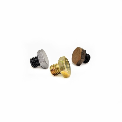 Acero inoxidable Exterior de tornillo hexagonal con dientes completos Revestido con decoración de zinc de colores