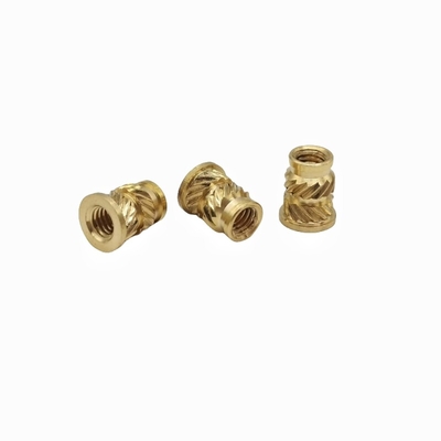 Nuez de cobre de doble trenzado, inserción de cobre, madre de flor de cobre, inyección de fusión en caliente, inserción de cobre