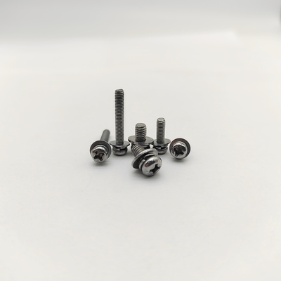 Tornillos de cabeza plana Phillips con arandelas de seguridad, zincados, con arandela elástica + arandela plana incluidas, anti-aflojamiento M4-M12