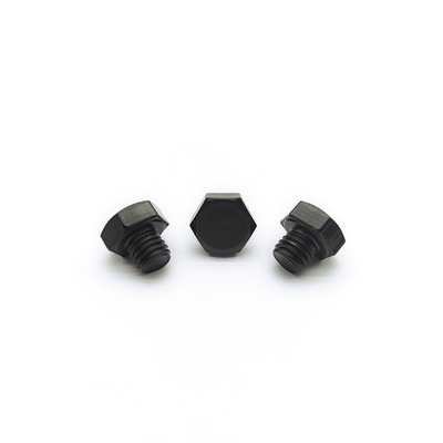Tornillo hexagonal M8x1.25mm de acero inoxidable 12.3mm negro electrochapado