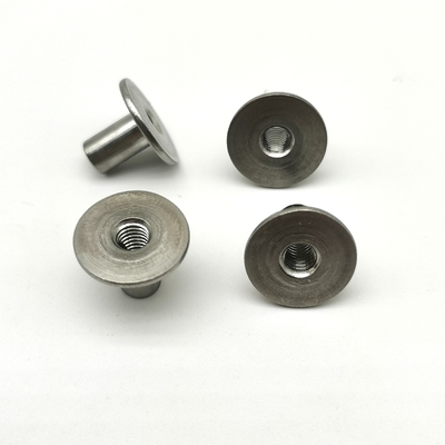 Collar Rivet hueco de acero inoxidable con tapa T ANSI estándar 1.583g Peso 13x10mm Rivetos tubulares huecos de acero
